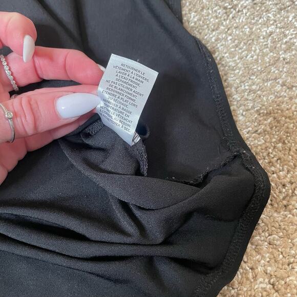 Leith shift sheath dress black spandex slinky wrinkle resistant halter neck SM - Picture 5 of 12